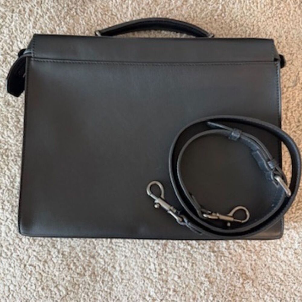 EUC Fendi Black Leather Peekaboo Bag Crossbody Handbag